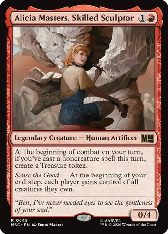 Image for Alicia Masters, Skilled Sculptor (Surge Foil) (48) (Commander: Marvel Super Heroes) - Magic: The Gathering