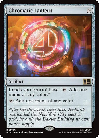 Image for Chromatic Lantern (Surge Foil) (195) (Commander: Marvel Super Heroes) - Magic: The Gathering