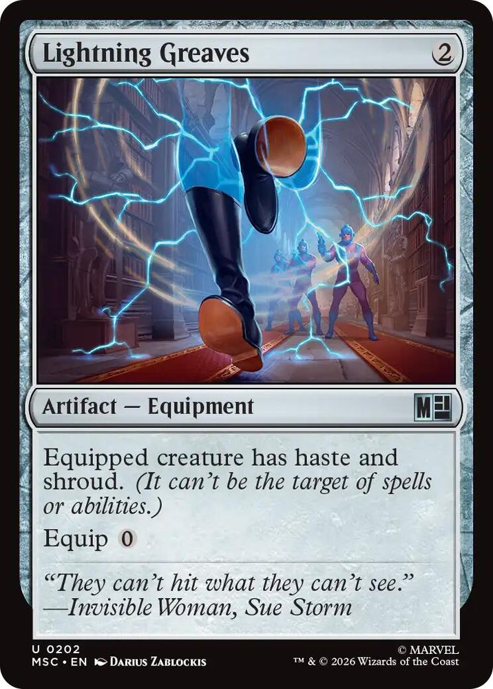 Image for Lightning Greaves (202) (Commander: Marvel Super Heroes) - Magic: The Gathering