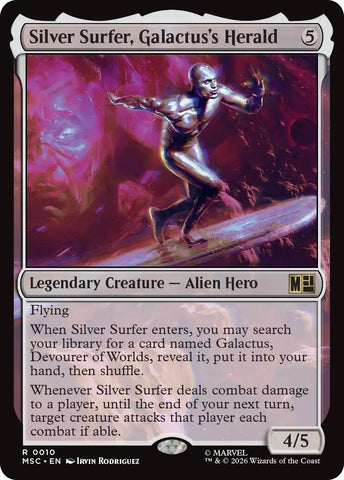 Image for Silver Surfer, Galactus's Herald (Surge Foil) (10) (Commander: Marvel Super Heroes) - Magic: The Gathering