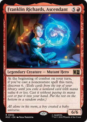Image for Franklin Richards, Ascendant (Surge Foil) (52) (Commander: Marvel Super Heroes) - Magic: The Gathering