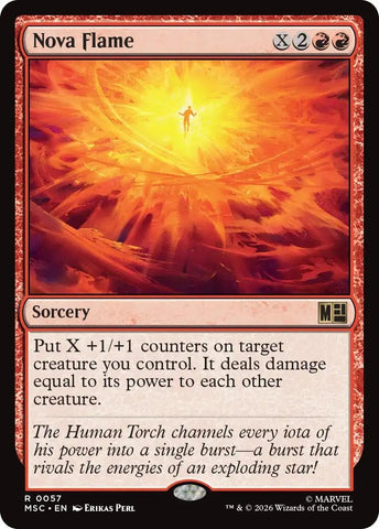 Image for Nova Flame (Surge Foil) (57) (Commander: Marvel Super Heroes) - Magic: The Gathering
