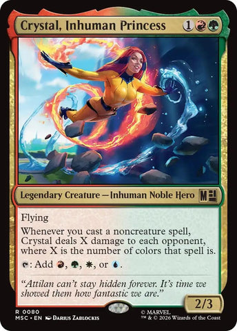 Image for Crystal, Inhuman Princess (Surge Foil) (80) (Commander: Marvel Super Heroes) - Magic: The Gathering