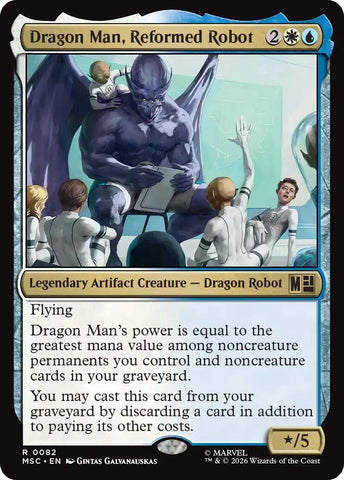 Image for Dragon Man, Reformed Robot (Surge Foil) (82) (Commander: Marvel Super Heroes) - Magic: The Gathering