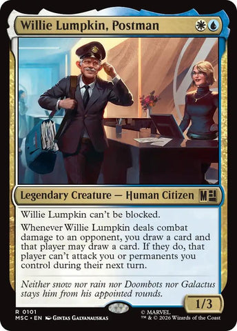 Image for Willie Lumpkin, Postman (Surge Foil) (101) (Commander: Marvel Super Heroes) - Magic: The Gathering