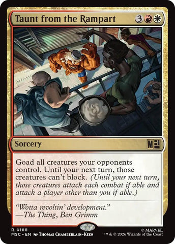 Image for Taunt from the Rampart (Surge Foil) (188) (Commander: Marvel Super Heroes) - Magic: The Gathering