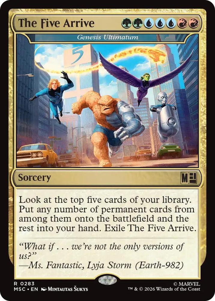 Image for The Five Arrive - Genesis Ultimatum (Surge Foil) (283) (Commander: Marvel Super Heroes) - Magic: The Gathering