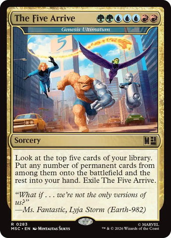 Image for The Five Arrive - Genesis Ultimatum (283) (Commander: Marvel Super Heroes) - Magic: The Gathering