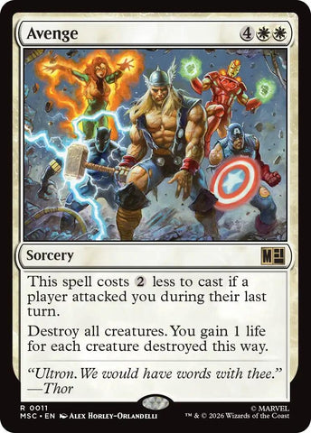 Image for Avenge (Surge Foil) (11) (Commander: Marvel Super Heroes) - Magic: The Gathering