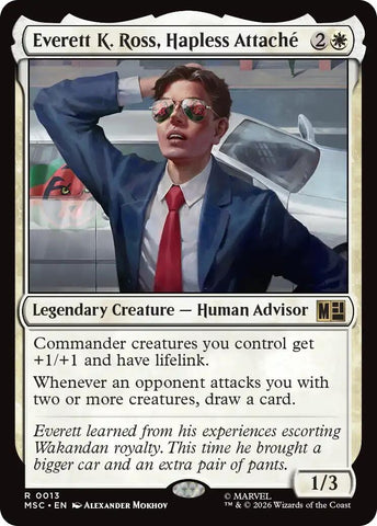 Image for Everett K. Ross, Hapless Attache (Surge Foil) (13) (Commander: Marvel Super Heroes) - Magic: The Gathering