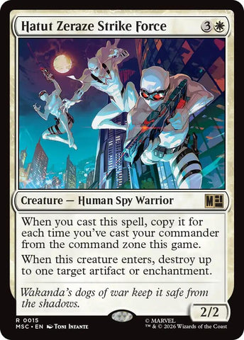 Image for Hatut Zeraze Strike Force (Surge Foil) (15) (Commander: Marvel Super Heroes) - Magic: The Gathering