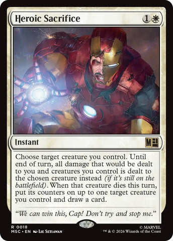 Image for Heroic Sacrifice (Surge Foil) (18) (Commander: Marvel Super Heroes) - Magic: The Gathering