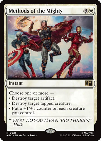 Image for Methods of the Mighty (Surge Foil) (21) (Commander: Marvel Super Heroes) - Magic: The Gathering