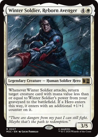 Image for Winter Soldier, Reborn Avenger (Surge Foil) (27) (Commander: Marvel Super Heroes) - Magic: The Gathering