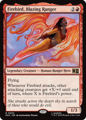 Image for Firebird, Blazing Ranger (Surge Foil) (50) (Commander: Marvel Super Heroes) - Magic: The Gathering