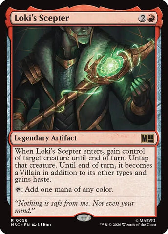 Image for Loki's Scepter (Surge Foil) (56) (Commander: Marvel Super Heroes) - Magic: The Gathering