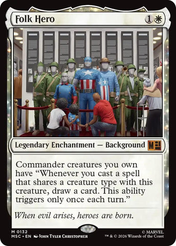 Image for Folk Hero (Surge Foil) (132) (Commander: Marvel Super Heroes) - Magic: The Gathering