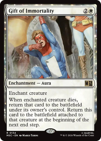 Image for Gift of Immortality (Surge Foil) (134) (Commander: Marvel Super Heroes) - Magic: The Gathering