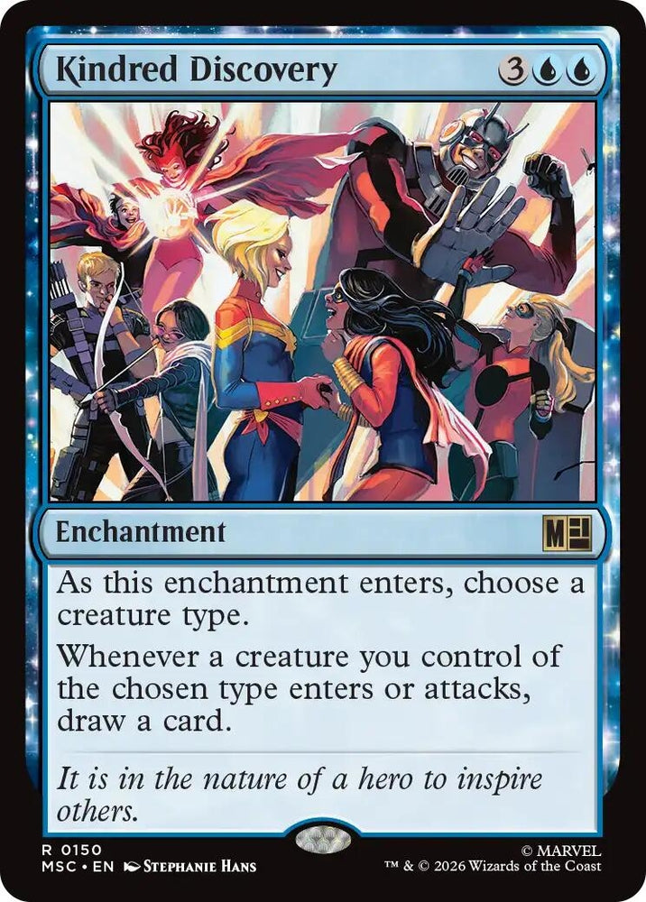 Image for Kindred Discovery (Surge Foil) (150) (Commander: Marvel Super Heroes) - Magic: The Gathering