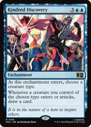Image for Kindred Discovery (Surge Foil) (150) (Commander: Marvel Super Heroes) - Magic: The Gathering
