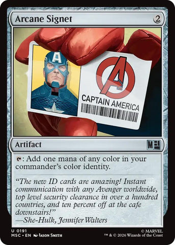 Image for Arcane Signet (0191) (Surge Foil) (191) (Commander: Marvel Super Heroes) - Magic: The Gathering
