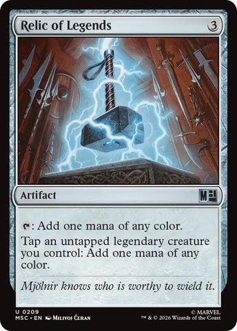 Image for Relic of Legends (Surge Foil) (209) (Commander: Marvel Super Heroes) - Magic: The Gathering