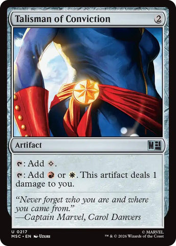 Image for Talisman of Conviction (Surge Foil) (217) (Commander: Marvel Super Heroes) - Magic: The Gathering