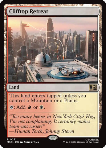 Image for Clifftop Retreat (Surge Foil) (231) (Commander: Marvel Super Heroes) - Magic: The Gathering