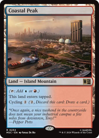 Image for Coastal Peak (Surge Foil) (232) (Commander: Marvel Super Heroes) - Magic: The Gathering