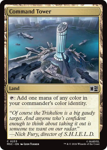 Image for Command Tower (0233) (Surge Foil) (233) (Commander: Marvel Super Heroes) - Magic: The Gathering