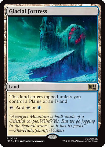 Image for Glacial Fortress (Surge Foil) (248) (Commander: Marvel Super Heroes) - Magic: The Gathering