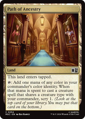 Image for Path of Ancestry (Surge Foil) (254) (Commander: Marvel Super Heroes) - Magic: The Gathering