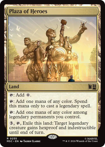 Image for Plaza of Heroes (Surge Foil) (255) (Commander: Marvel Super Heroes) - Magic: The Gathering