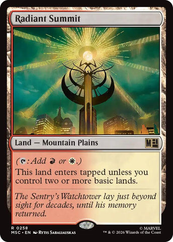 Image for Radiant Summit (Surge Foil) (258) (Commander: Marvel Super Heroes) - Magic: The Gathering
