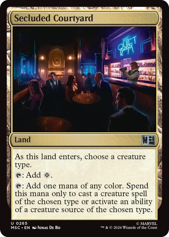 Image for Secluded Courtyard (Surge Foil) (265) (Commander: Marvel Super Heroes) - Magic: The Gathering