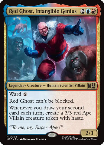 Image for Red Ghost, Intangible Genius (Surge Foil) (92) (Commander: Marvel Super Heroes) - Magic: The Gathering