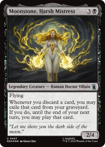 Image for Moonstone, Harsh Mistress (Surge Foil) (447) (Marvel Super Heroes) - Magic: The Gathering