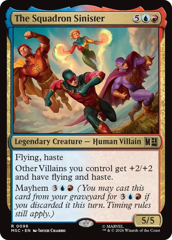Image for The Squadron Sinister (Surge Foil) (96) (Commander: Marvel Super Heroes) - Magic: The Gathering