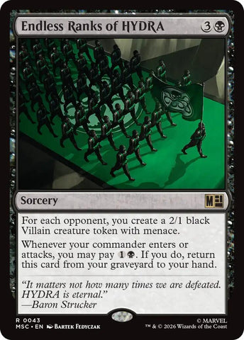 Image for Endless Ranks of HYDRA (Surge Foil) (43) (Commander: Marvel Super Heroes) - Magic: The Gathering
