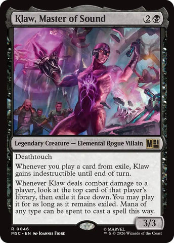 Image for Klaw, Master of Sound (Surge Foil) (46) (Commander: Marvel Super Heroes) - Magic: The Gathering