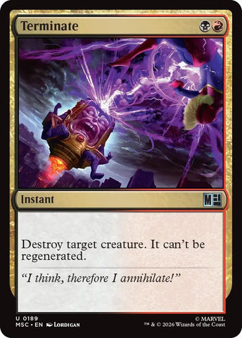 Image for Terminate (Surge Foil) (189) (Commander: Marvel Super Heroes) - Magic: The Gathering