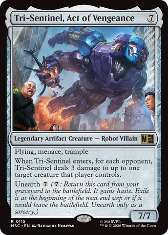 Image for Tri-Sentinel, Act of Vengeance (Surge Foil) (115) (Commander: Marvel Super Heroes) - Magic: The Gathering