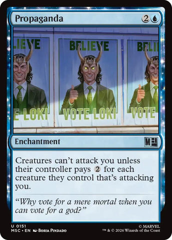 Image for Propaganda (Surge Foil) (151) (Commander: Marvel Super Heroes) - Magic: The Gathering