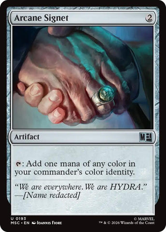 Image for Arcane Signet (0193) (Surge Foil) (193) (Commander: Marvel Super Heroes) - Magic: The Gathering