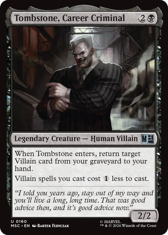 Image for Tombstone, Career Criminal (0160) (Surge Foil) (160) (Commander: Marvel Super Heroes) - Magic: The Gathering