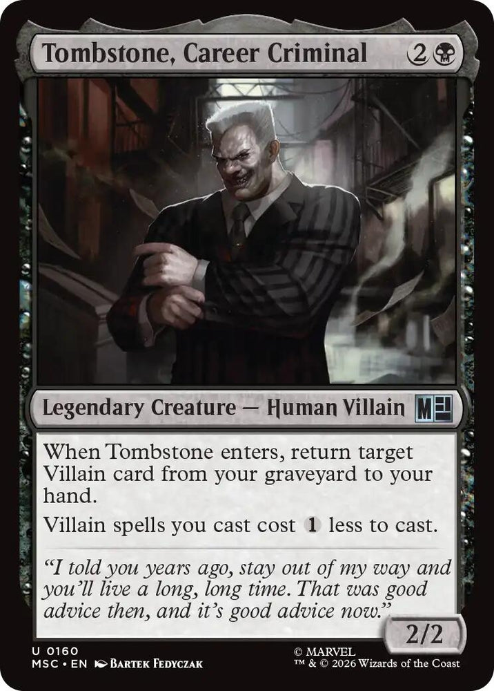 Image for Tombstone, Career Criminal (0160) (160) (Commander: Marvel Super Heroes) - Magic: The Gathering