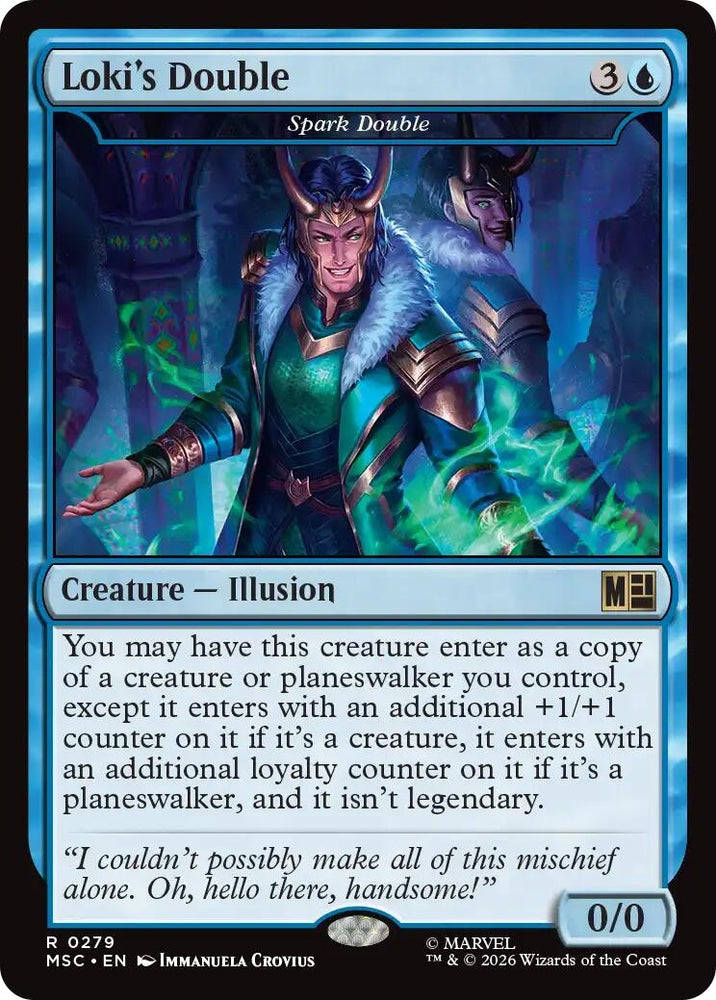 Image for Loki's Double - Spark Double (Surge Foil) (279) (Commander: Marvel Super Heroes) - Magic: The Gathering