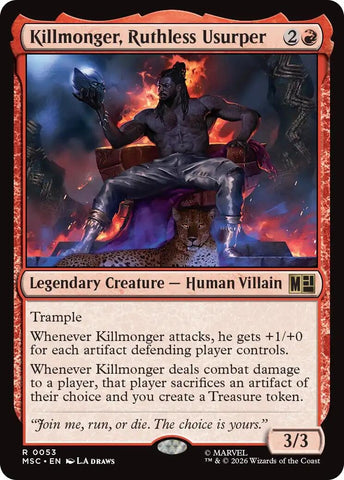 Image for Killmonger, Ruthless Usurper (Surge Foil) (53) (Commander: Marvel Super Heroes) - Magic: The Gathering