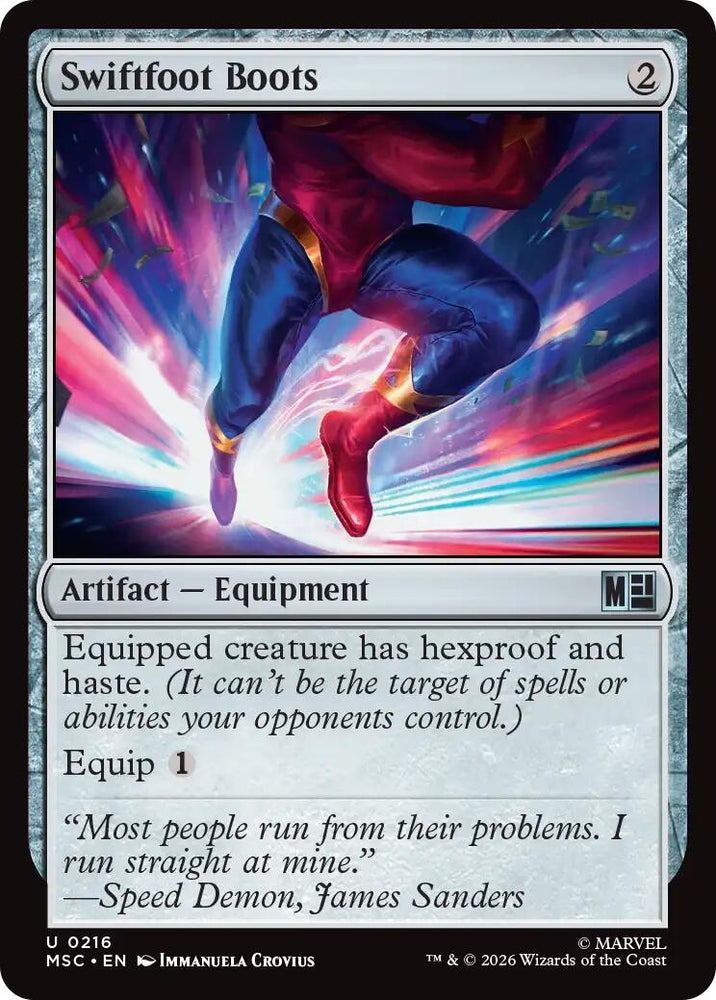 Image for Swiftfoot Boots (Surge Foil) (216) (Commander: Marvel Super Heroes) - Magic: The Gathering