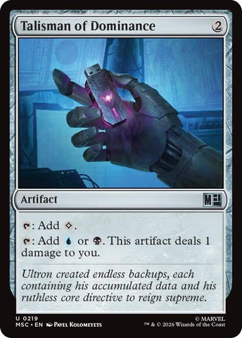 Image for Talisman of Dominance (Surge Foil) (219) (Commander: Marvel Super Heroes) - Magic: The Gathering